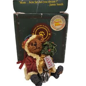 Limited Edition Boyds Bears Mr. Bayberry 2001 Wishes Christmas Santa Ornament
